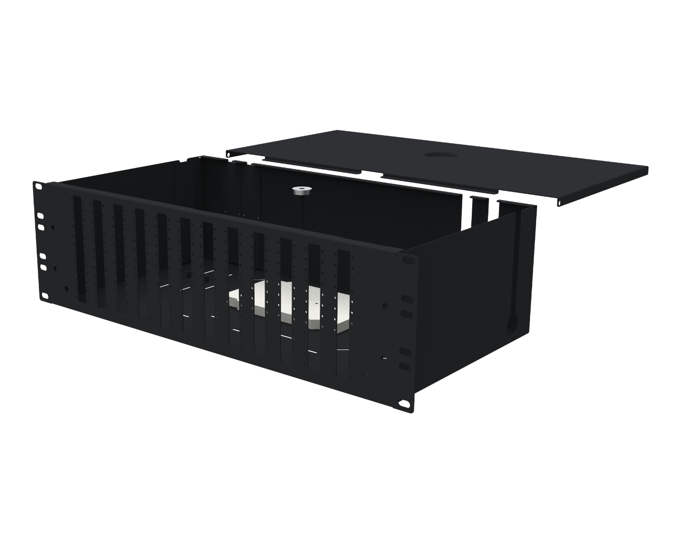 Fiber optic patch panels - solid: PSS-19"-240-3U-72-SCD-0K3-S-R9005